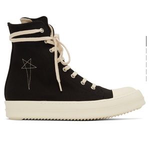 Rick Owens DRKSHDW - Black Denim High Sneakers